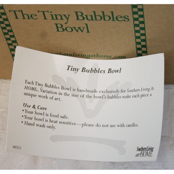 Southern Living Tiny Bubbles Bowl Centerpiece Dish Candies Serving #40351 - Picture 7 of 7